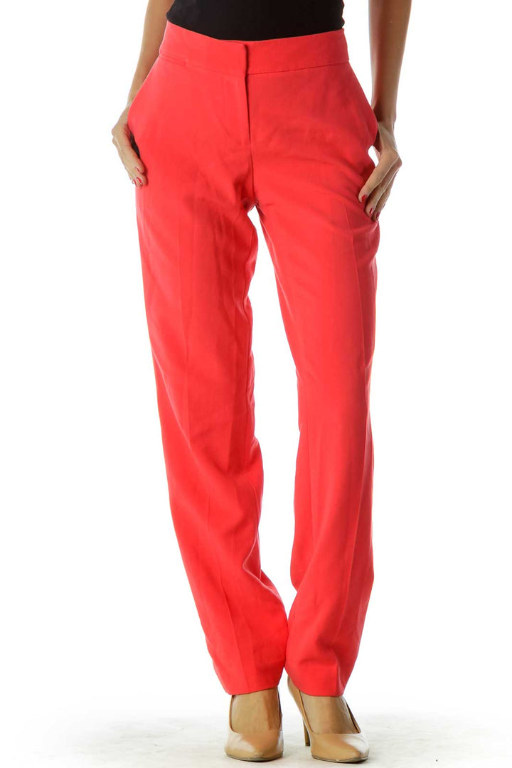 Coral Pink Tapered Pants