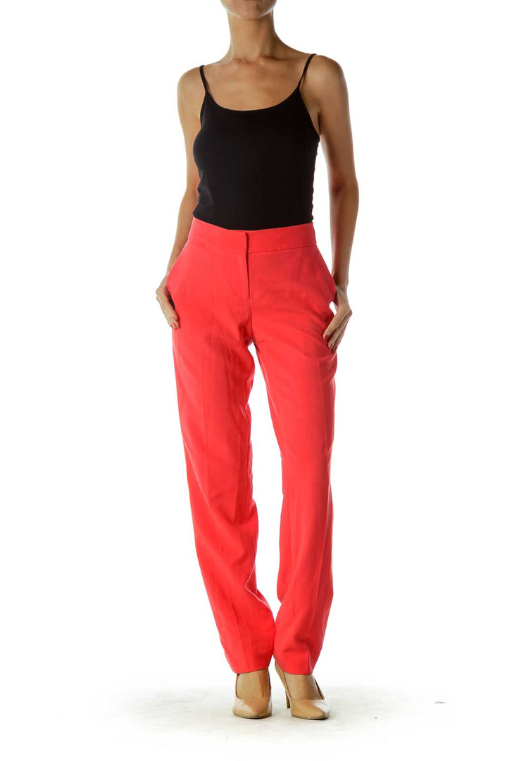 Coral Pink Tapered Pants