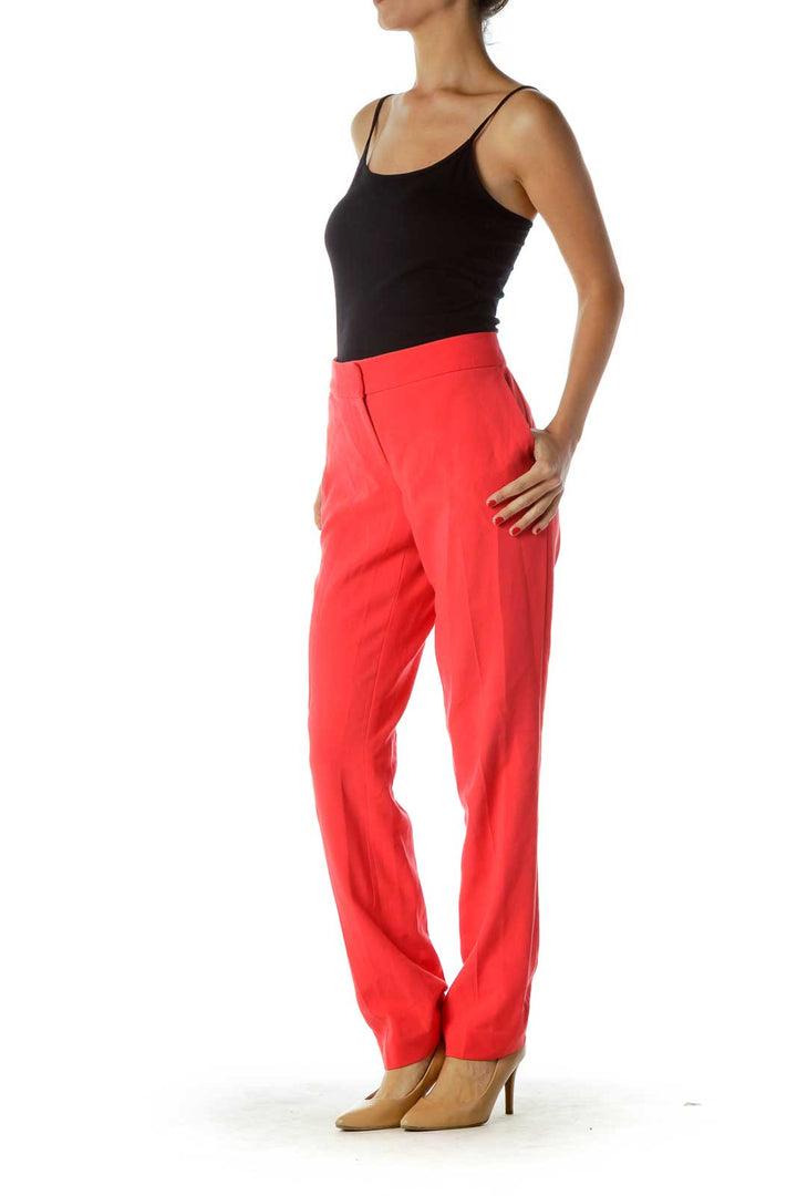 Coral Pink Tapered Pants