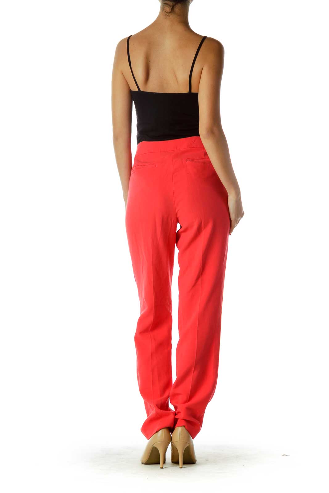 Coral Pink Tapered Pants