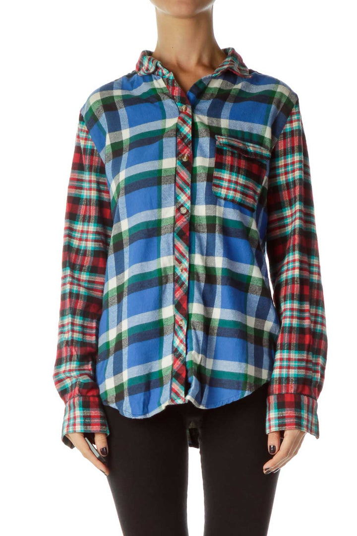 Blue Green Plaid Shirt