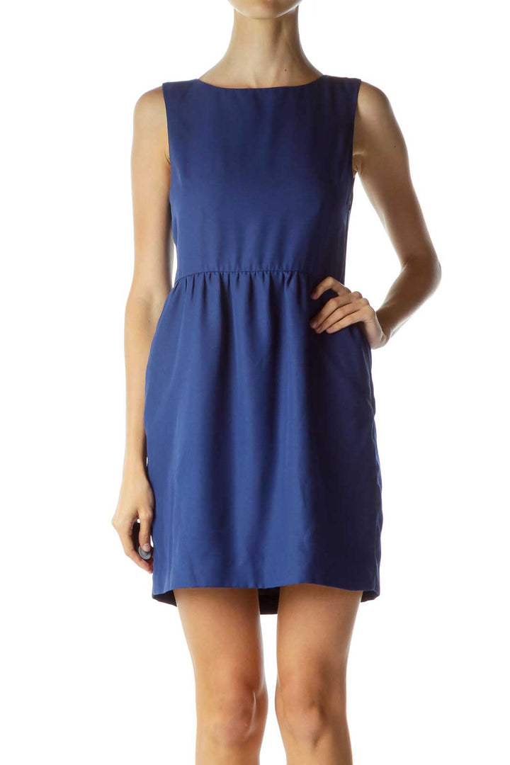 Blue Sheath Work Dress