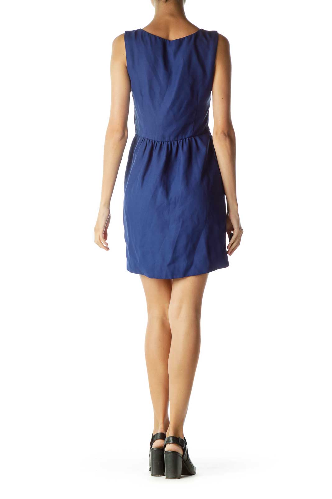 Blue Sheath Work Dress