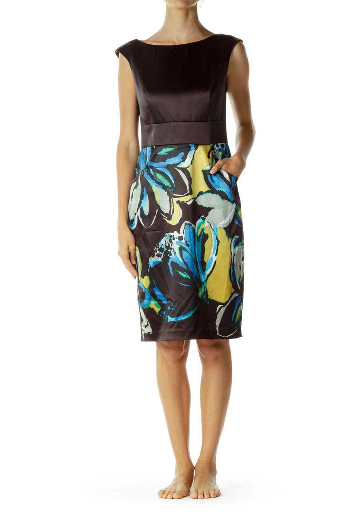 Black Multicolor Pencil Dress