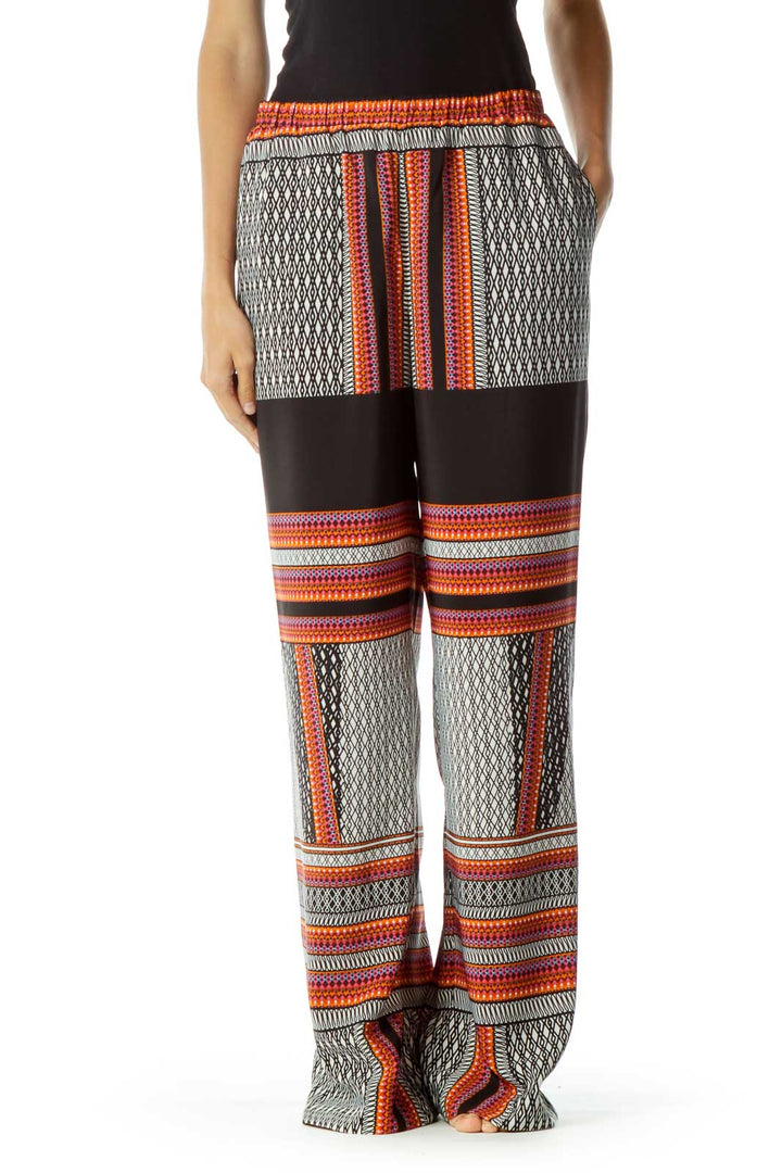 Multicolor Wide Leg Pants