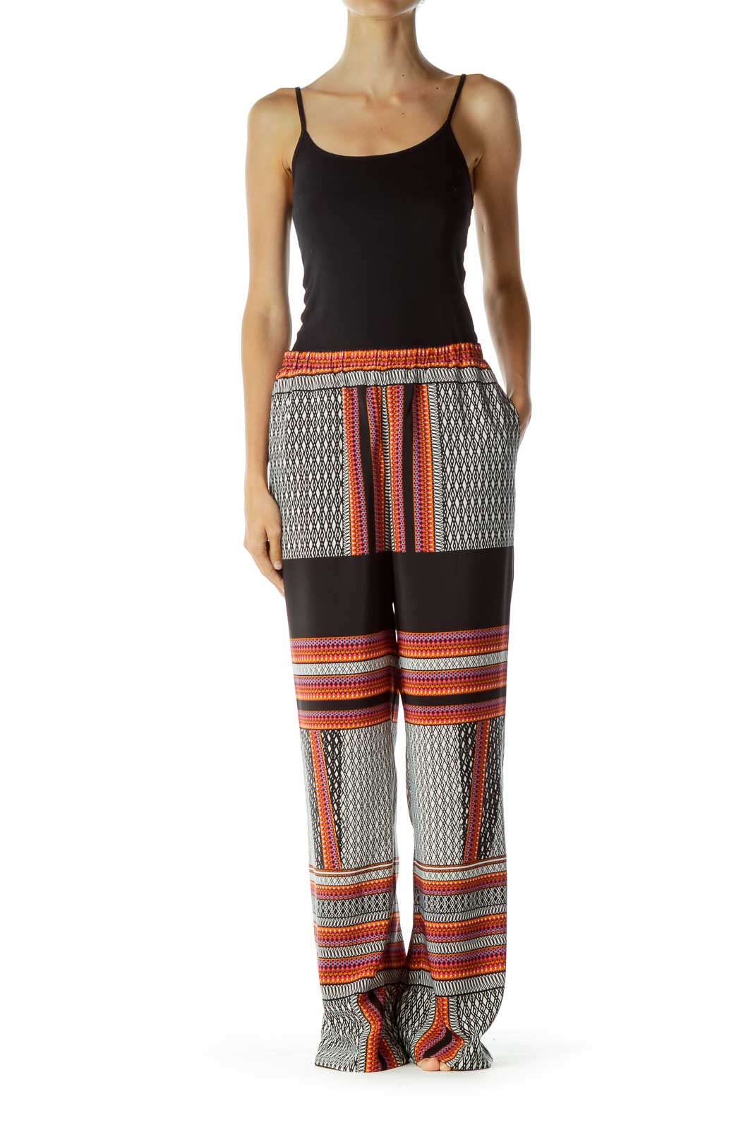 Multicolor Wide Leg Pants