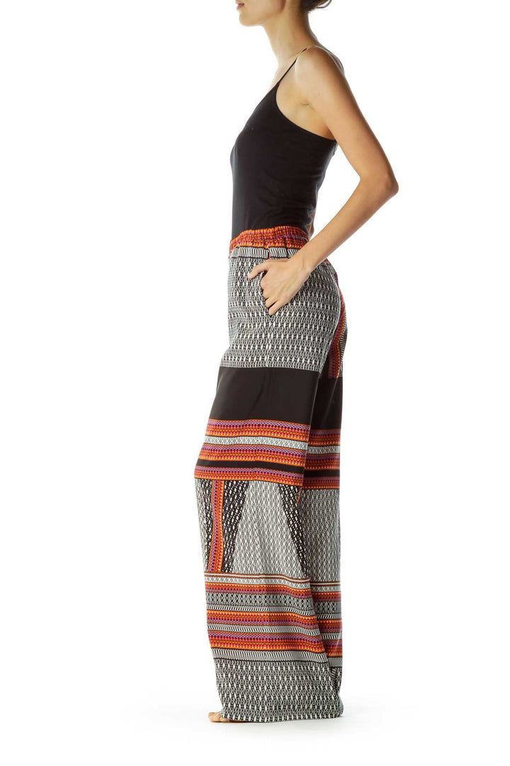 Multicolor Wide Leg Pants