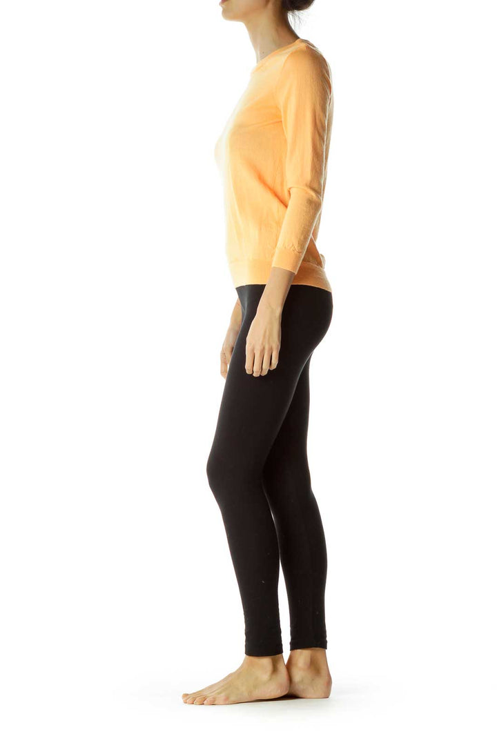 Orange Round Neck Sweater