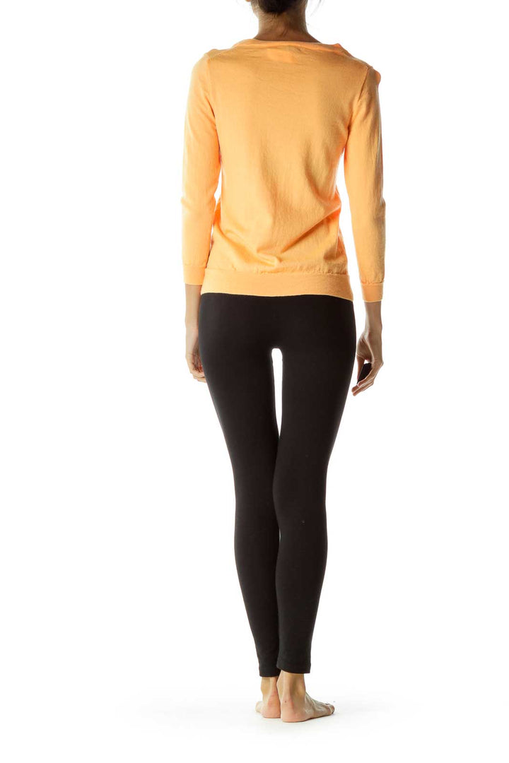 Orange Round Neck Sweater