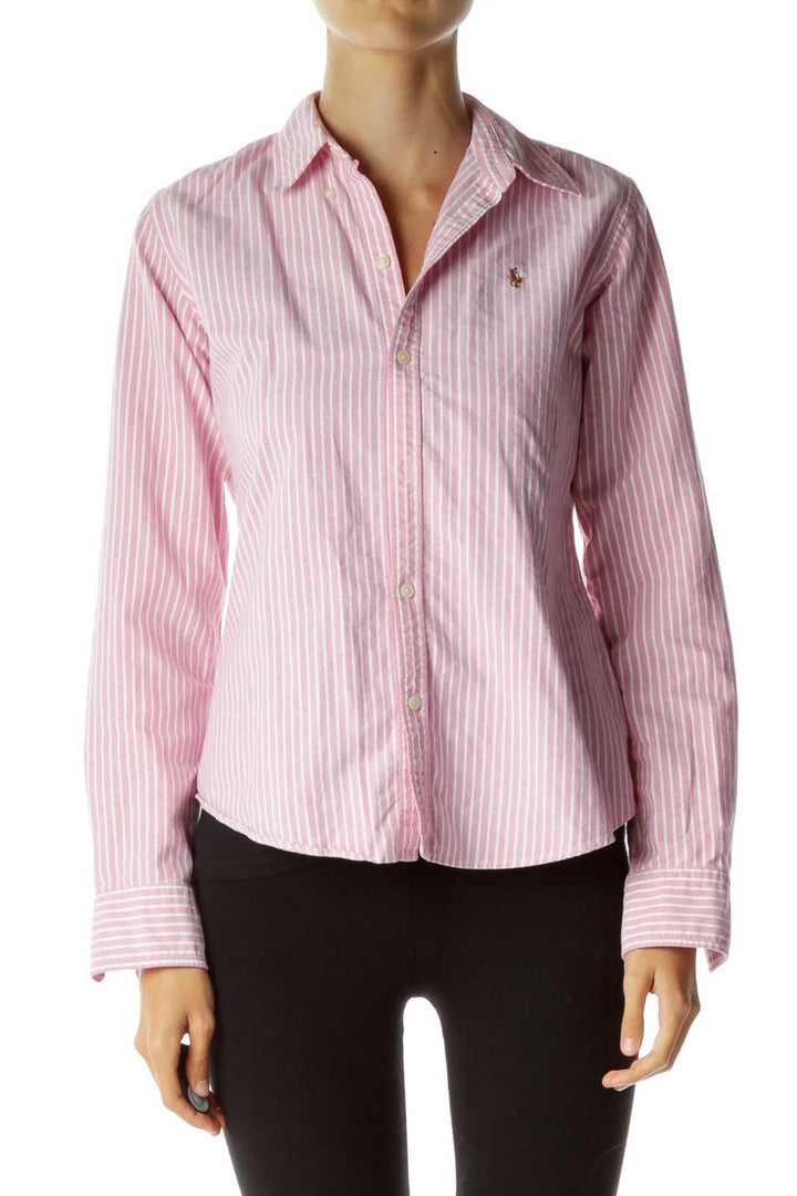 Pink White Pinstripe Shirt