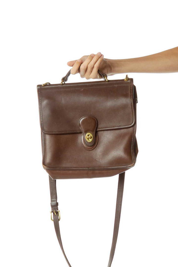 Brown Leather Crossbody Bag