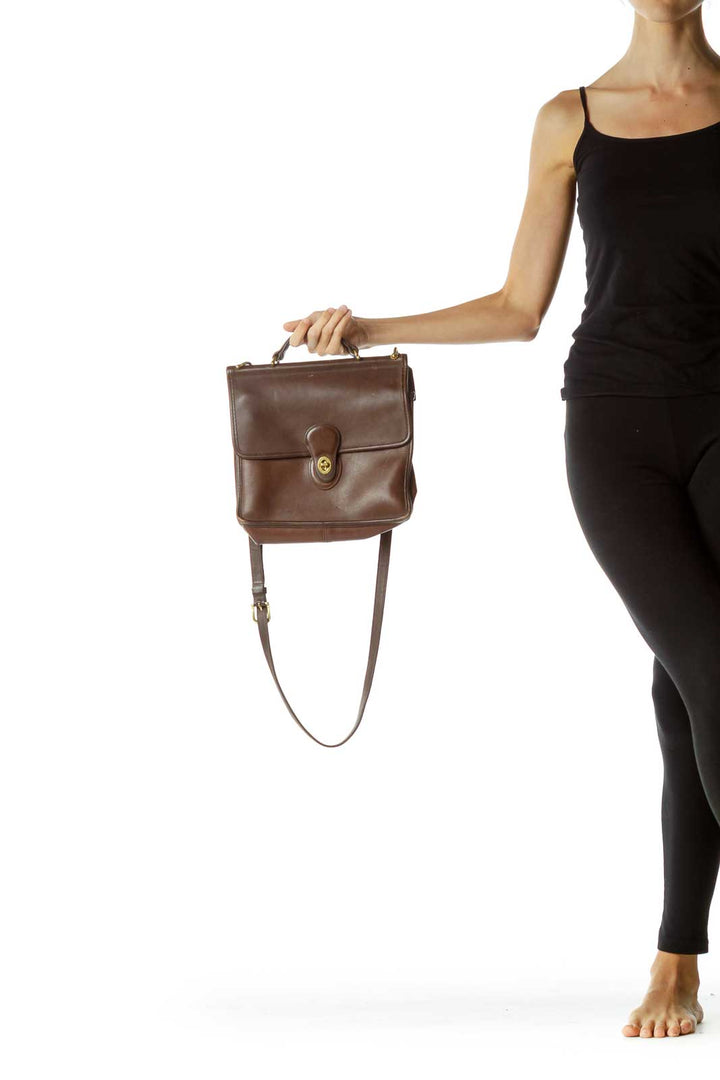 Brown Leather Crossbody Bag