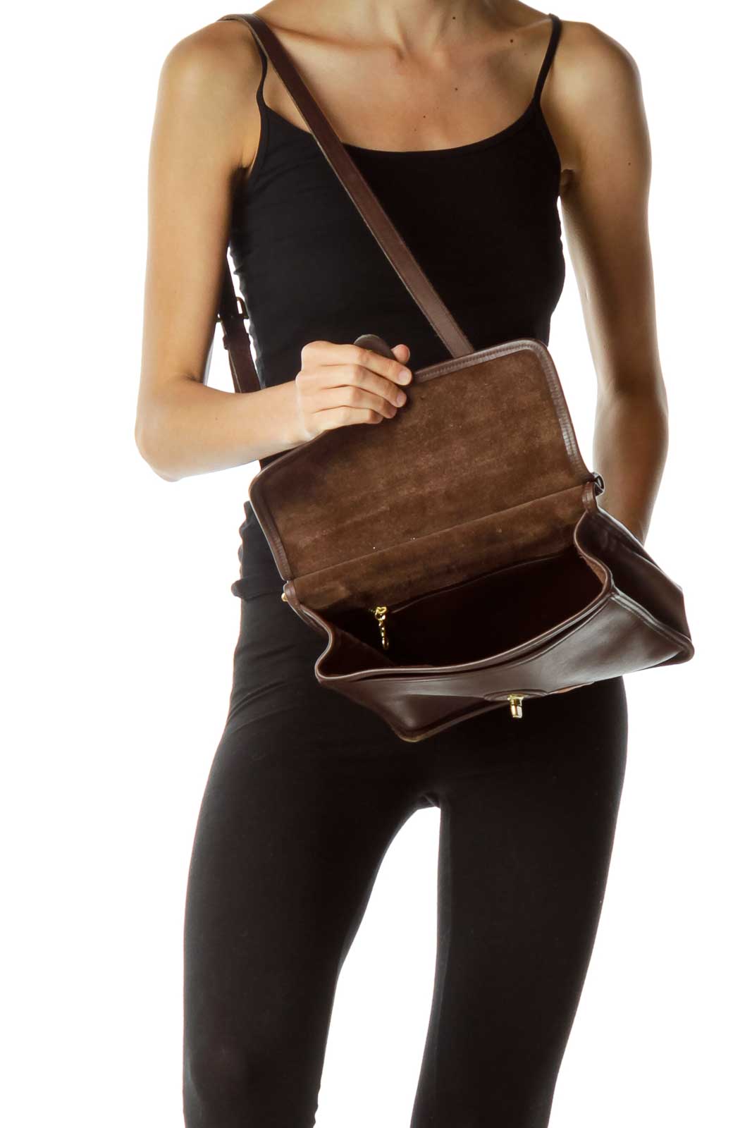 Brown Leather Crossbody Bag