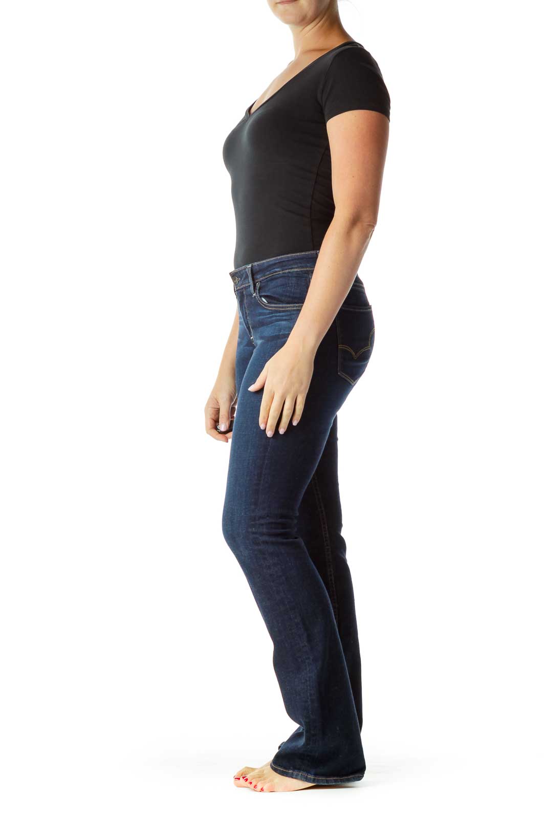 Navy Flared Jeans