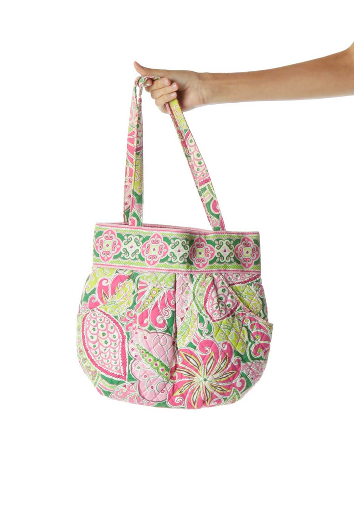 Pink Green Paisley Mini Tote