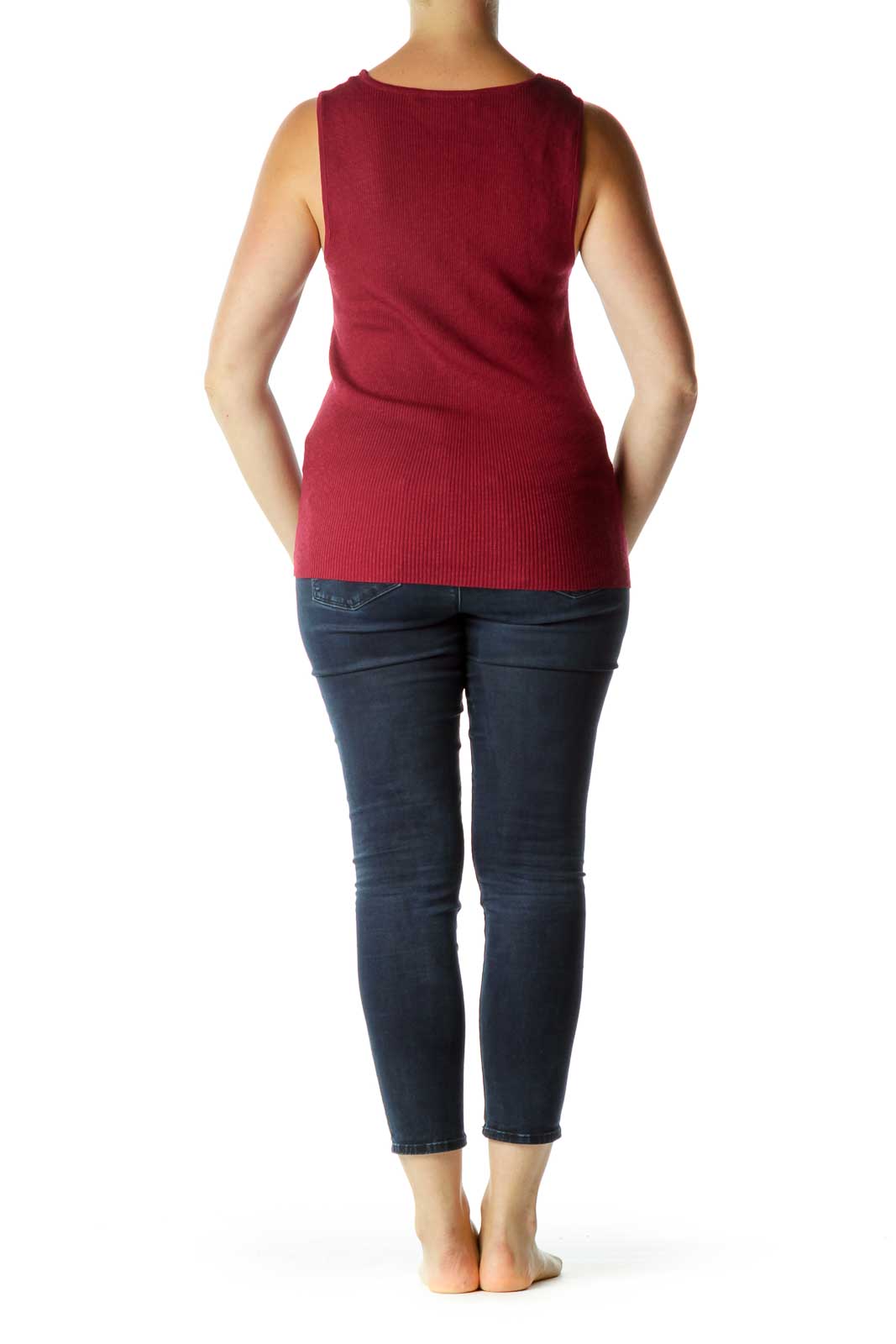 Burgundy Knit Tank Top