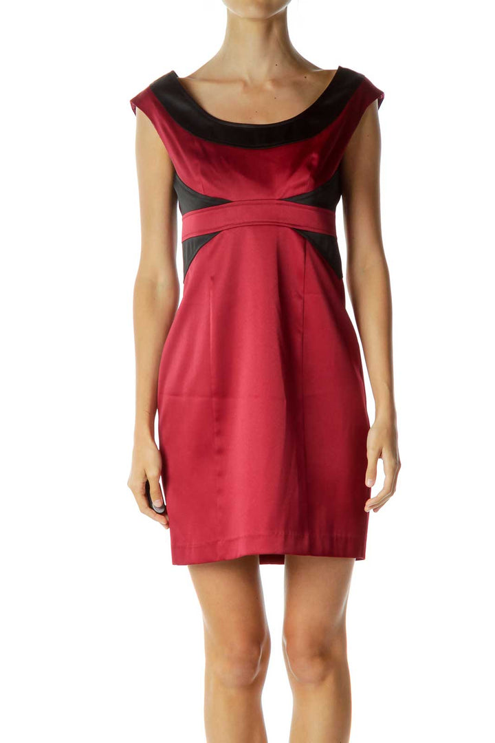 Red Black Sheath Dress