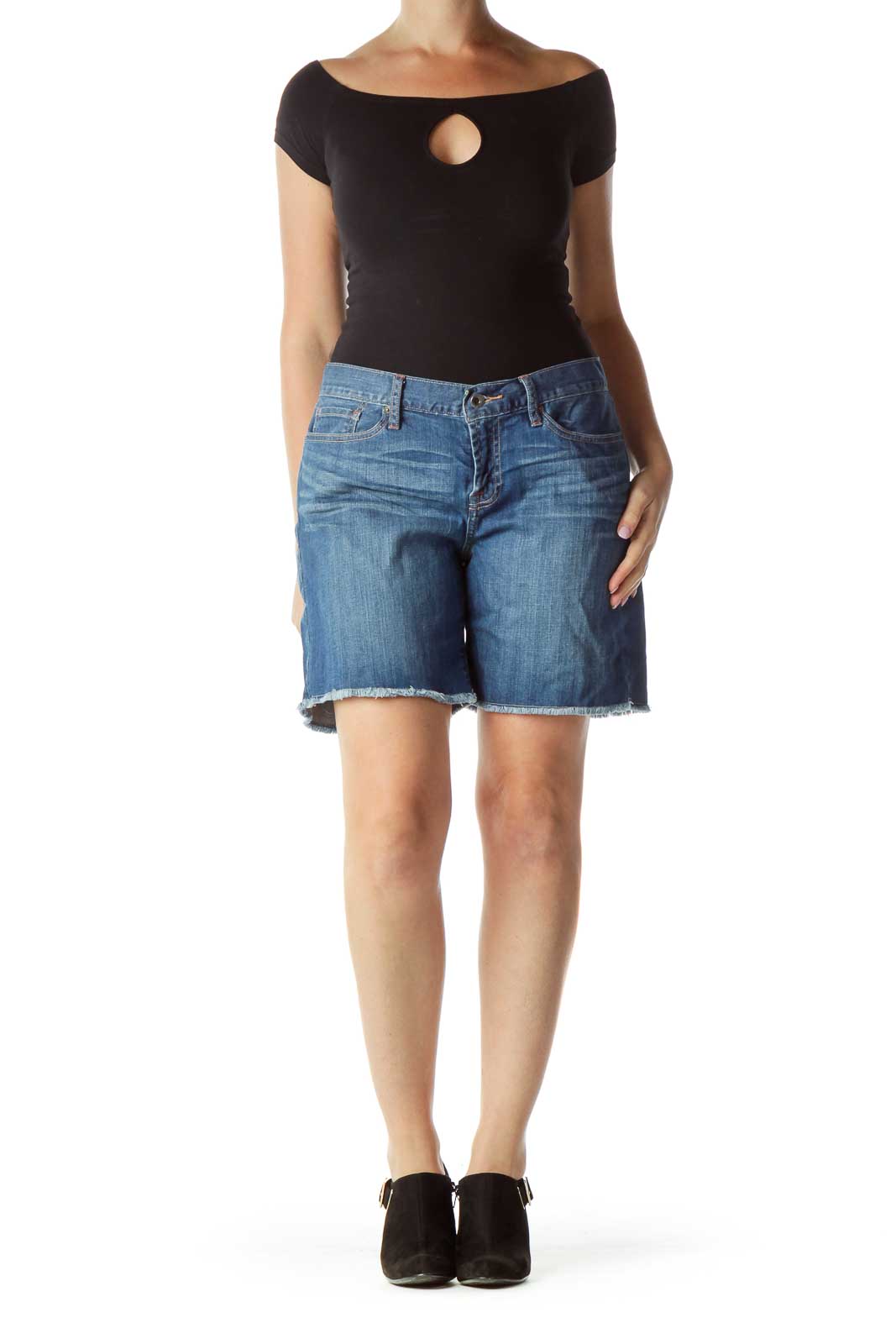 Blue Abbey Short Denim Shorts