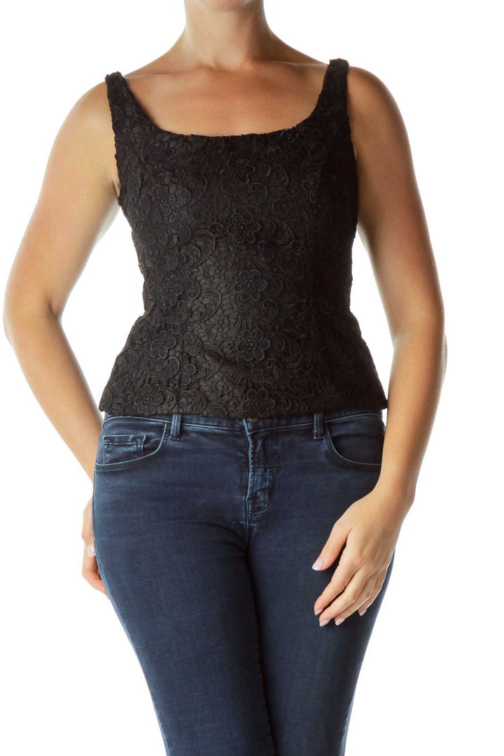 Black Lace Corset Top