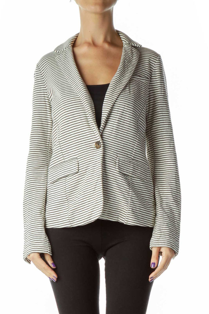 Black White Pinstripe Jacket