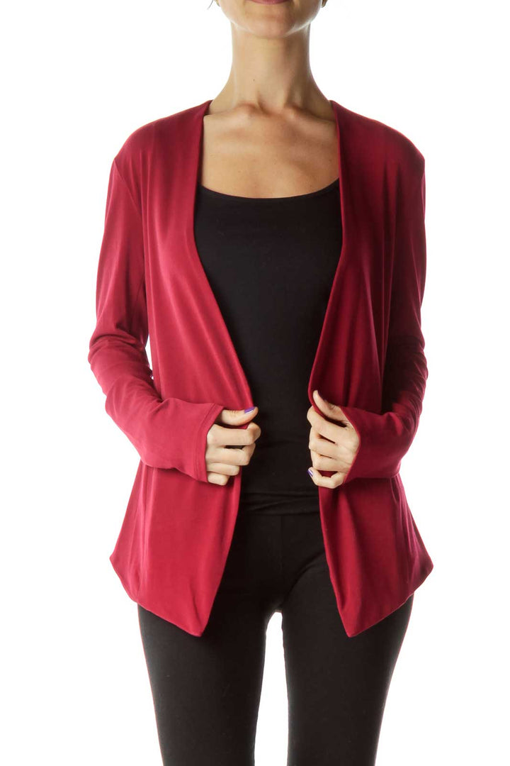 Red Open Fitted Blazer