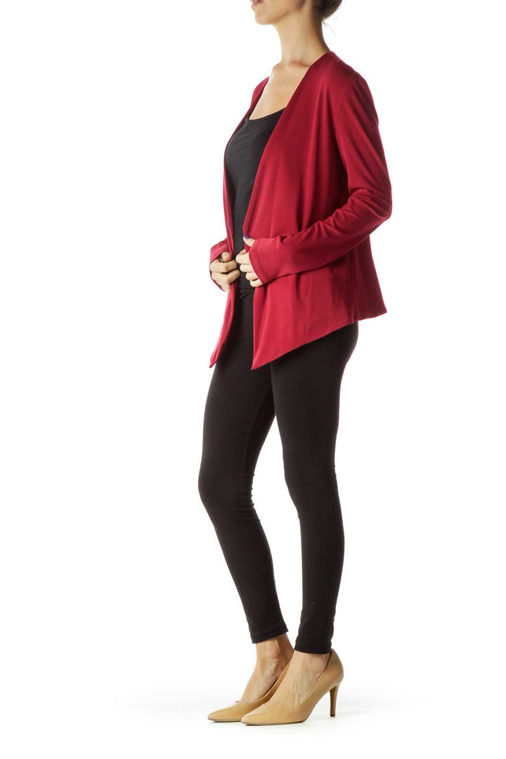 Red Open Fitted Blazer