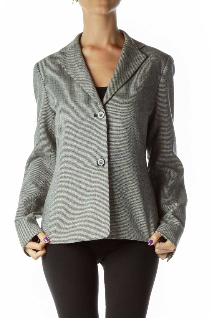 Black White Tweed Blazer