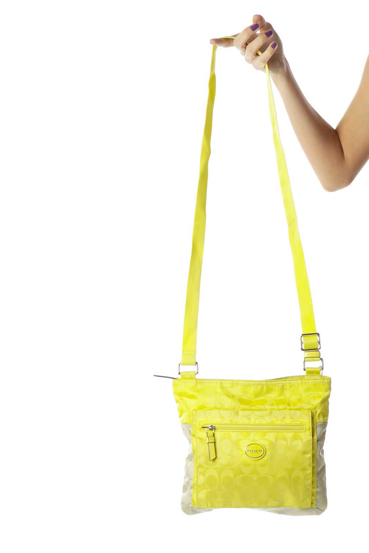 Yellow Beige Crossbody Bag