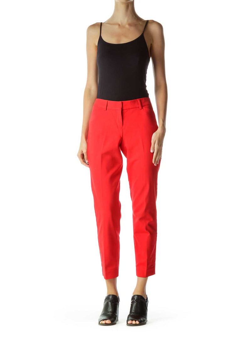 Red Tapered Slacks