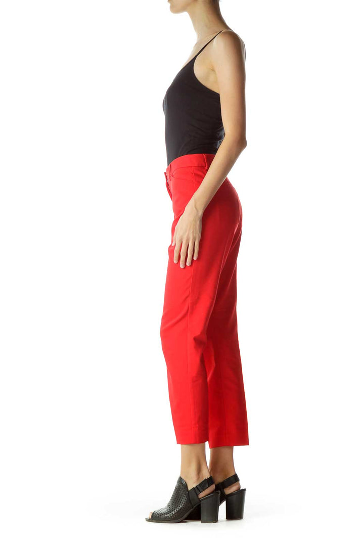 Red Tapered Slacks