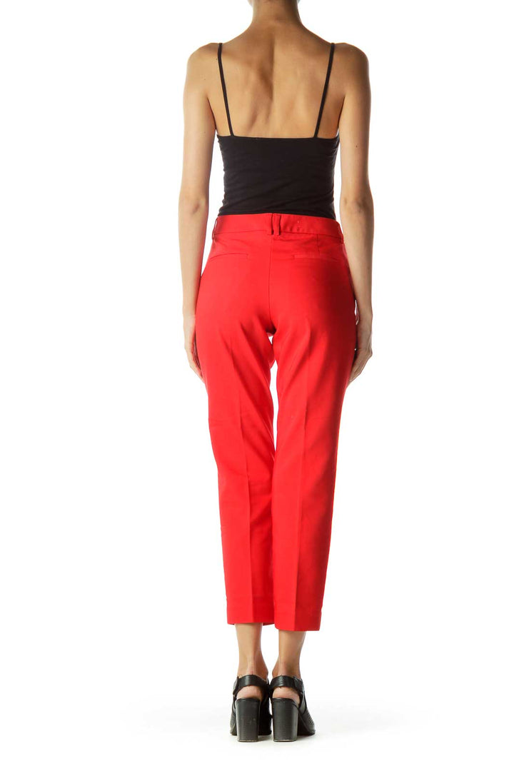 Red Tapered Slacks