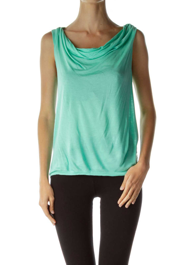 Green Sleeveless Blouse