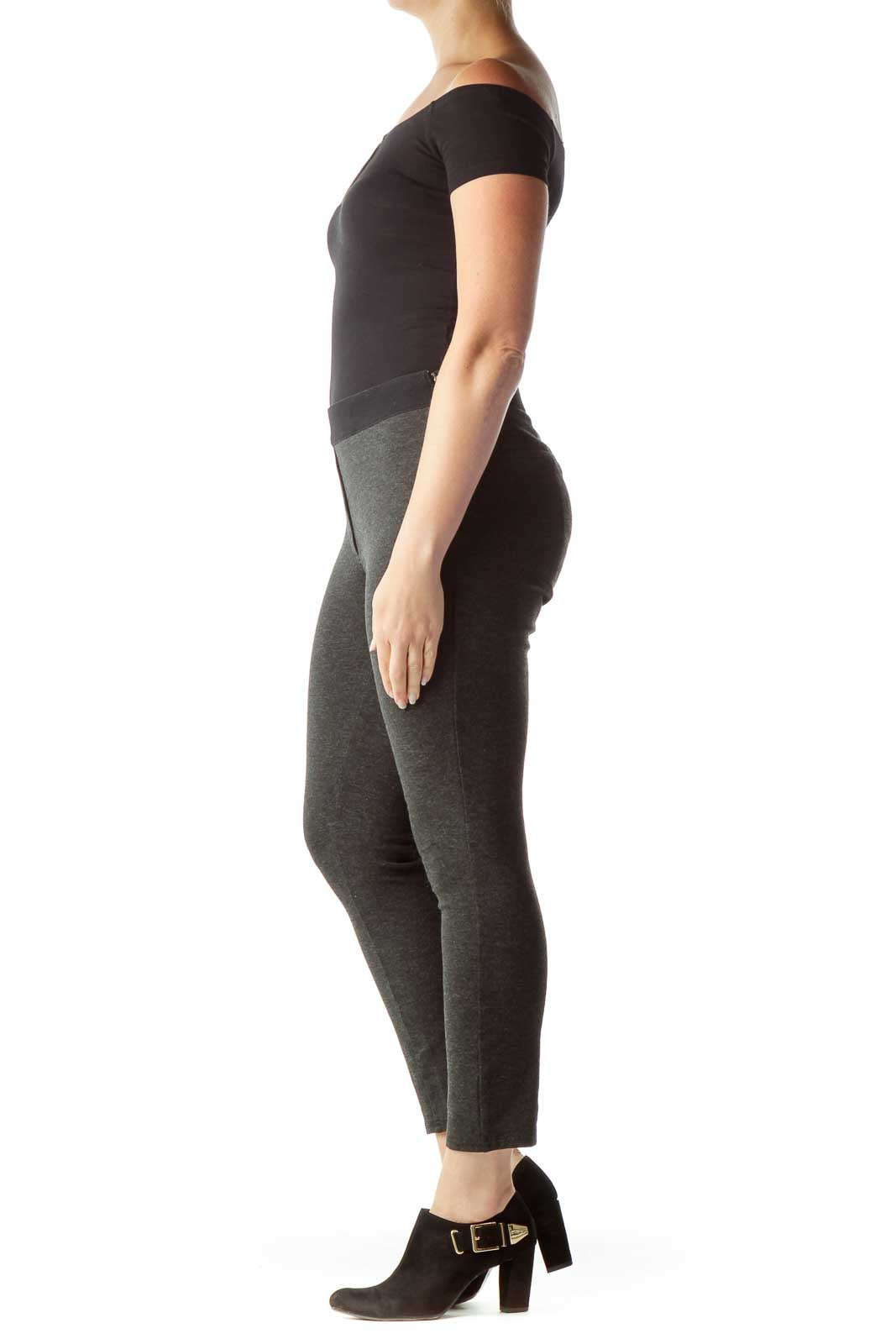 Gray Black Skinny Leggings