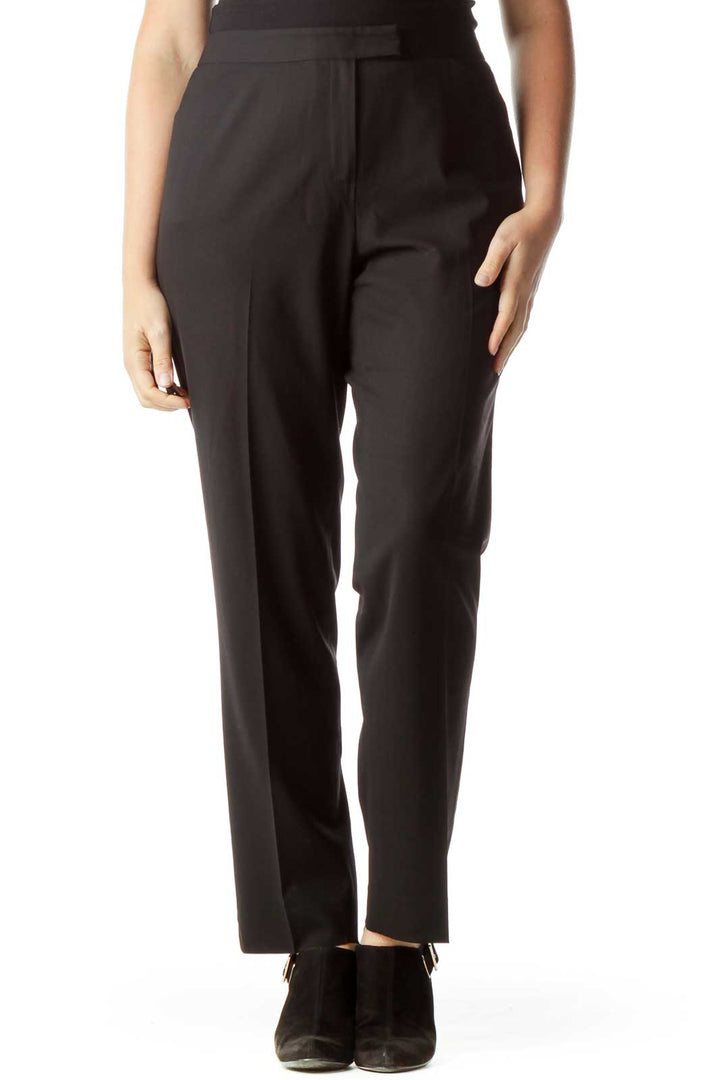 Black Cropped Slacks