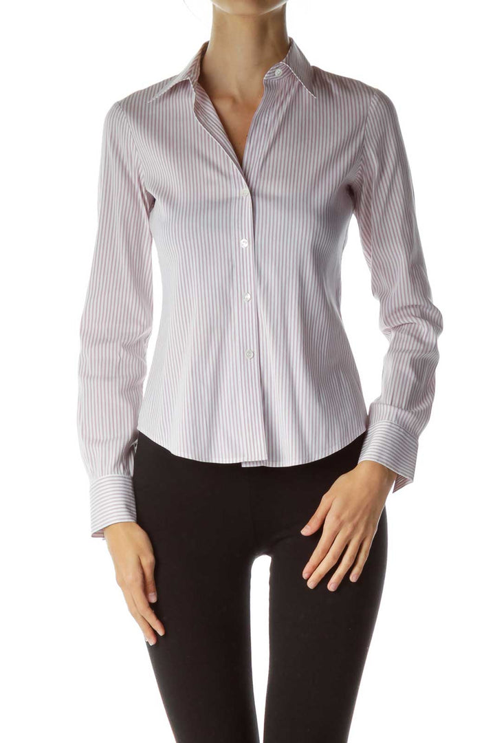 Pink White Pinstripe Shirt