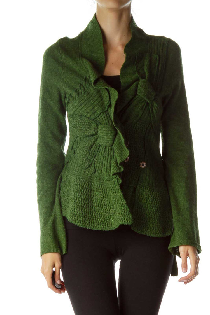 Green Cable Knit Sweater