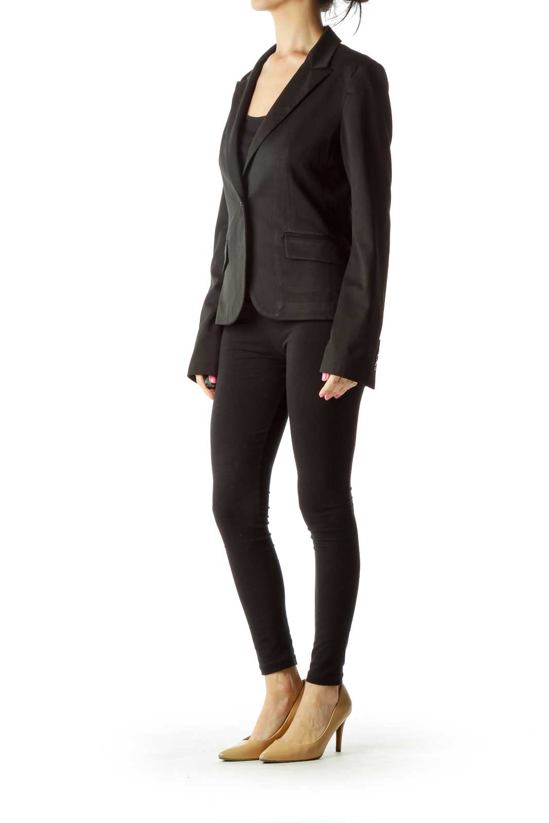 Black Buttoned Blazer