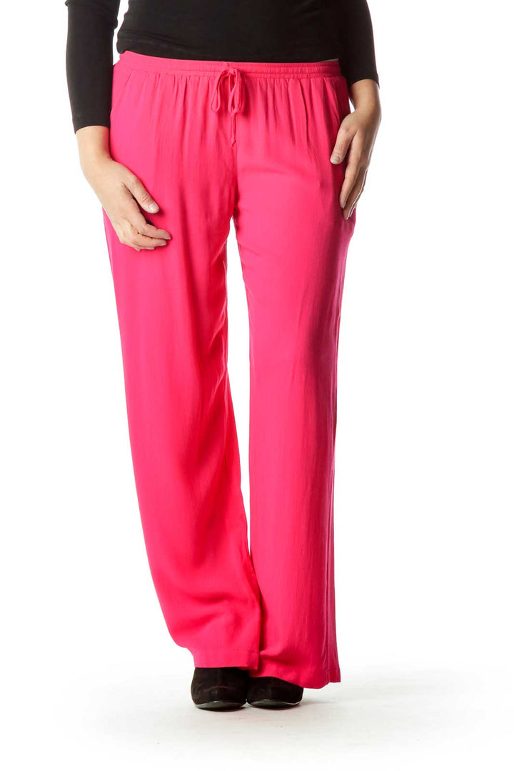 Pink Drawstring Track Pants