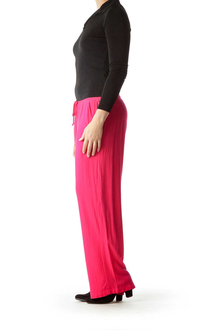 Pink Drawstring Track Pants