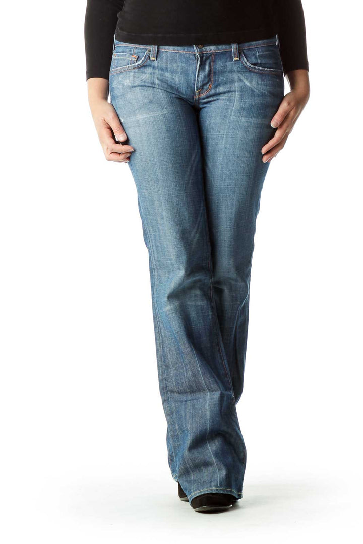 Denim Straight-Leg Jeans