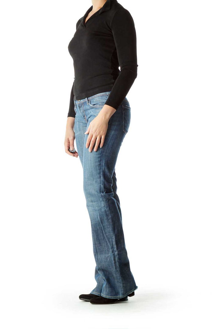 Denim Straight-Leg Jeans