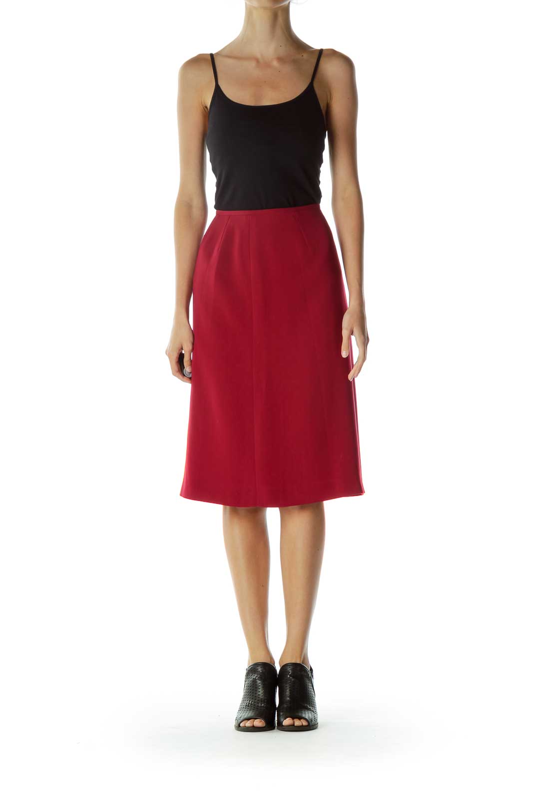 Maroon Pencil Skirt