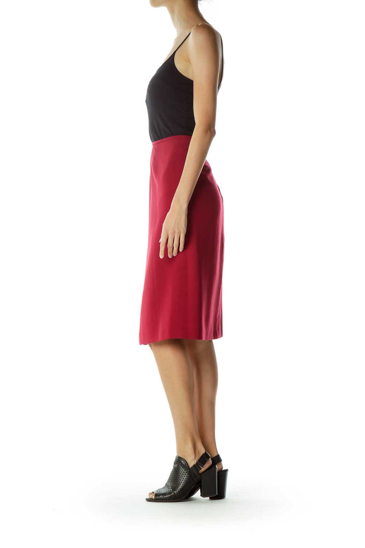 Maroon Pencil Skirt