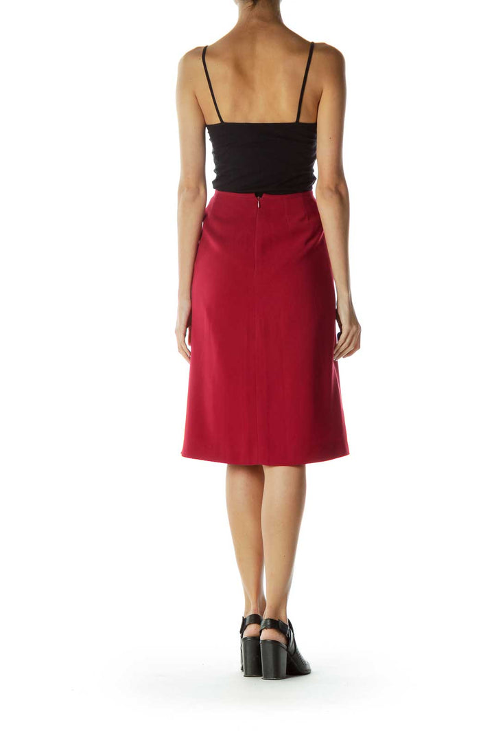 Maroon Pencil Skirt