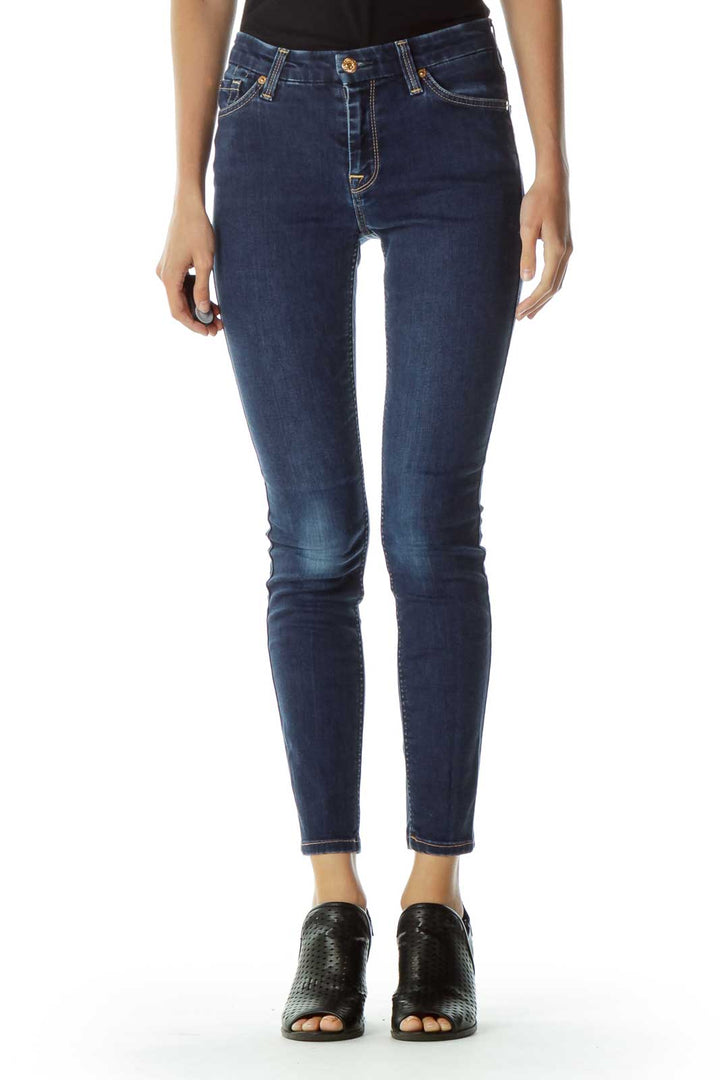 Blue Fitted Skinny Jeans