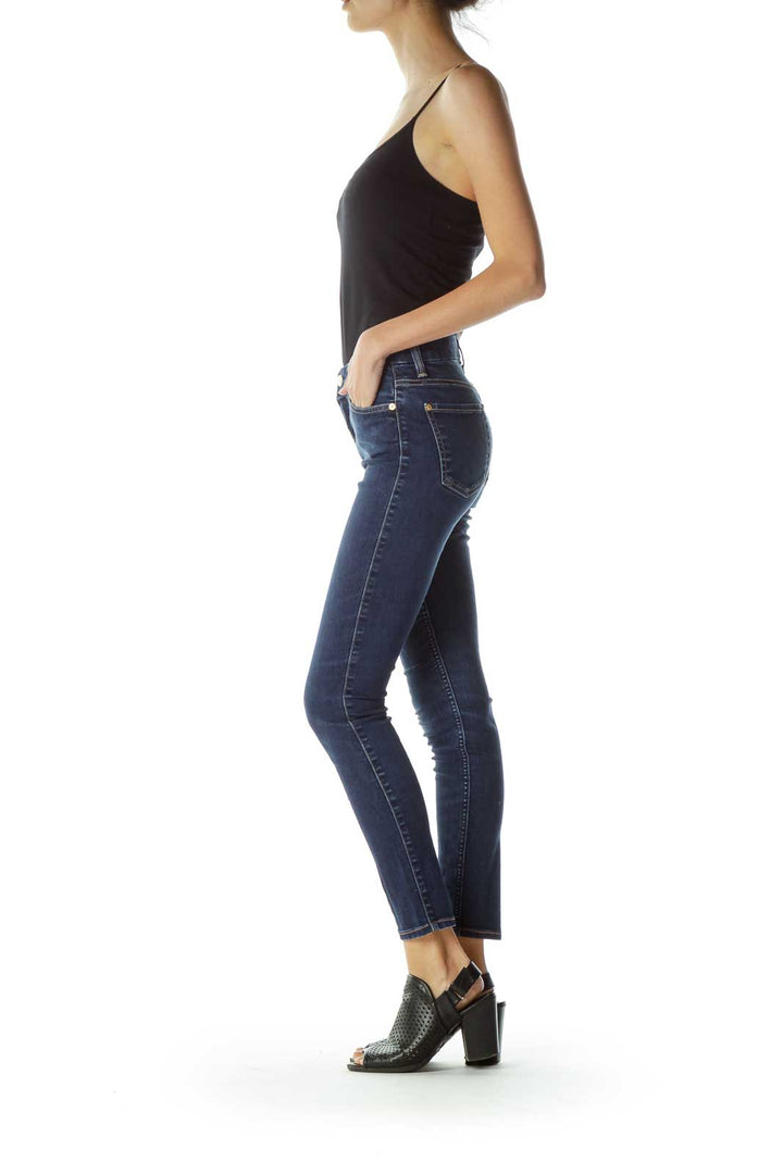 Blue Fitted Skinny Jeans