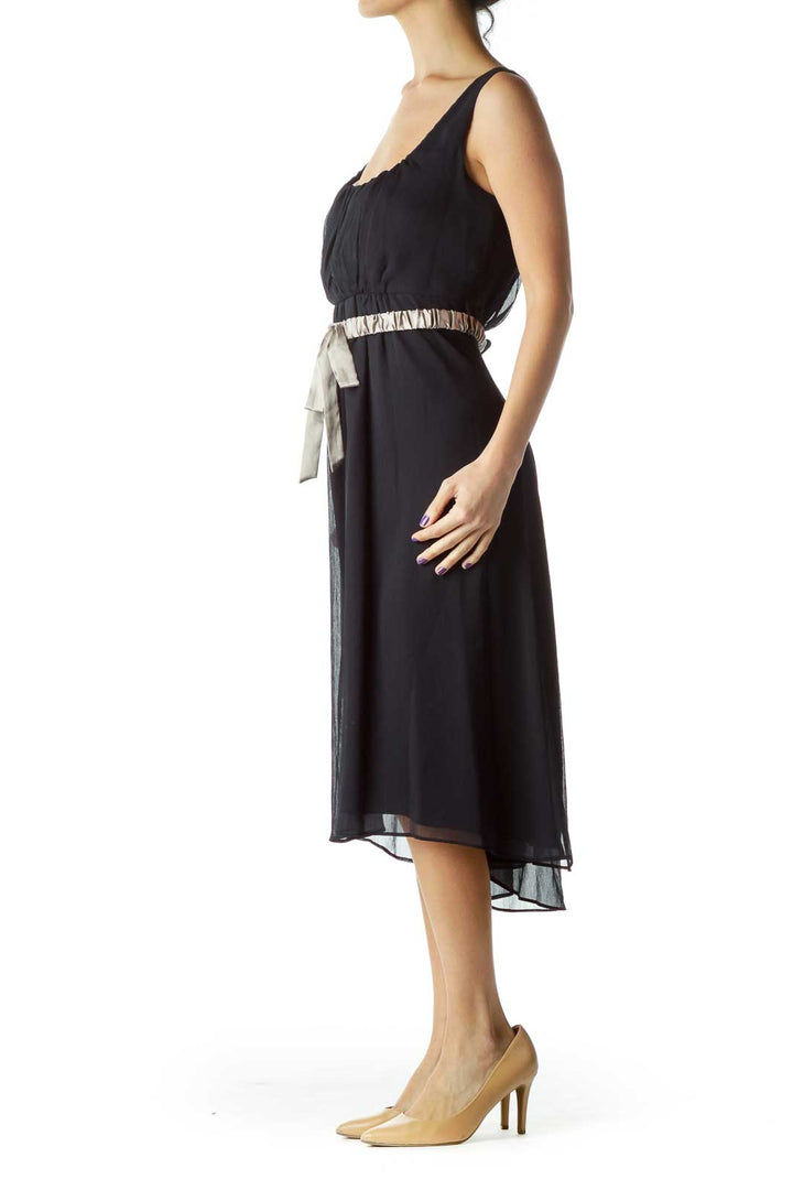 Navy Empire Waist Cocktail Dress