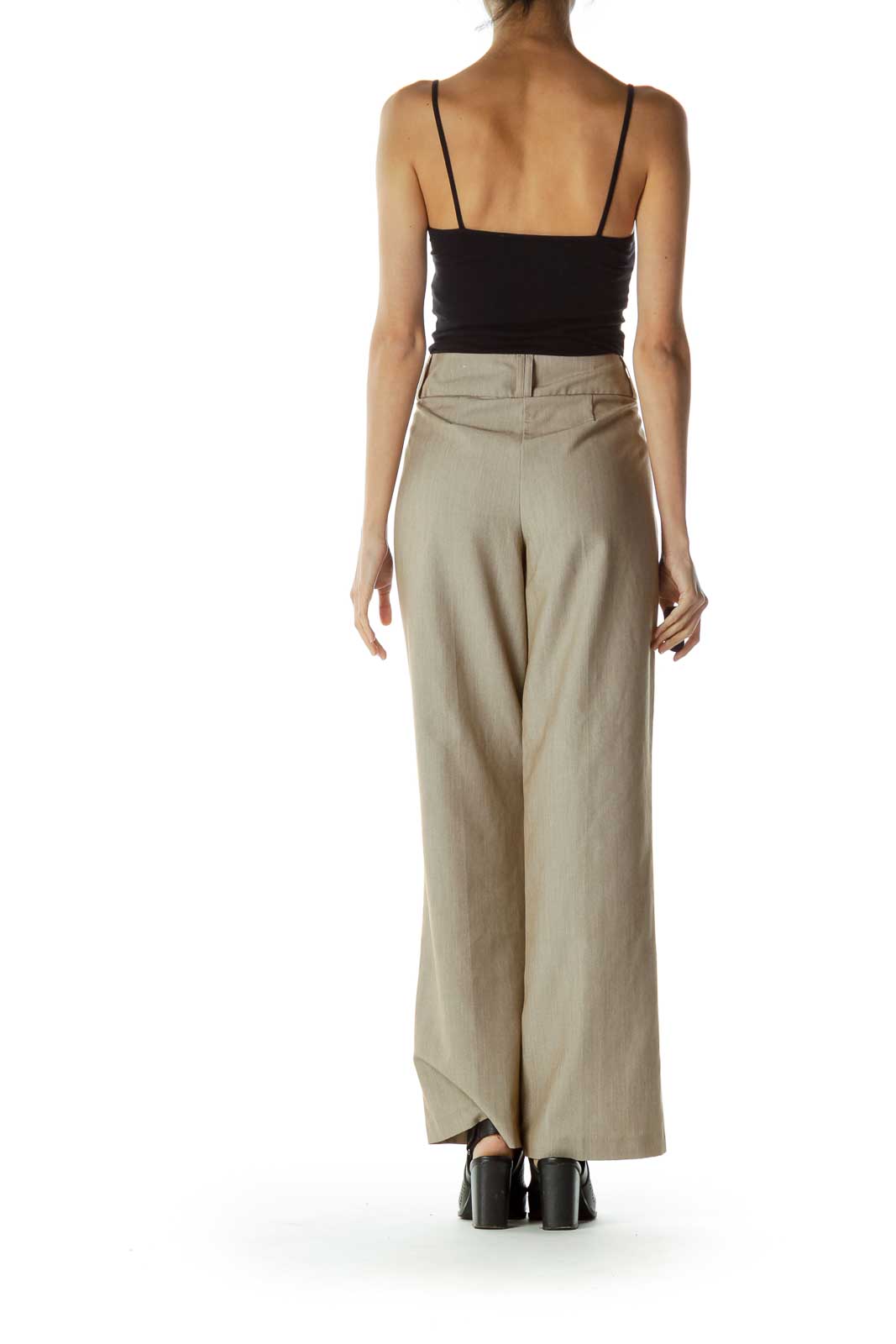 Beige Straight Leg Pant