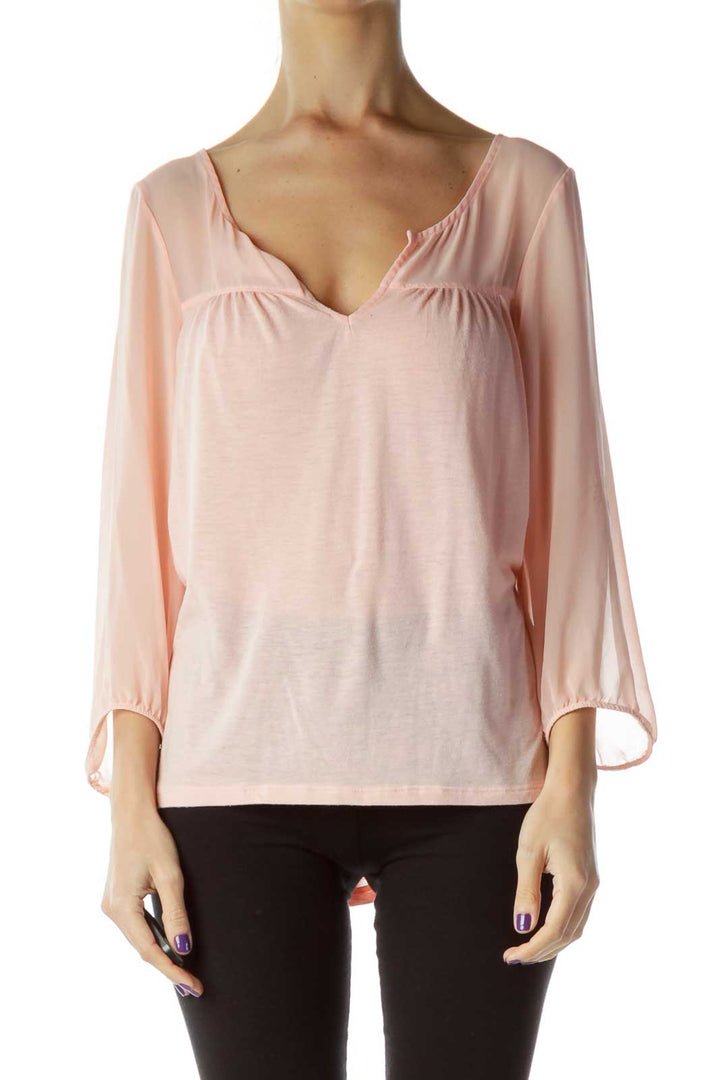 Pink 3/4 Sleeve Top