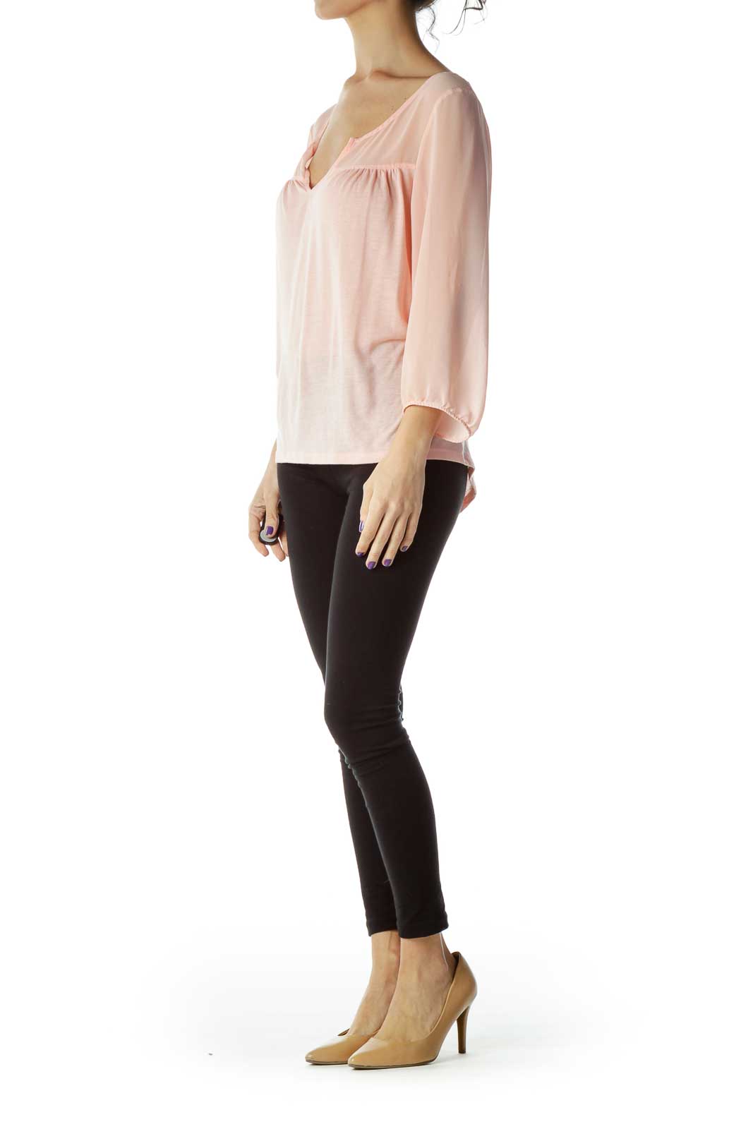 Pink 3/4 Sleeve Top